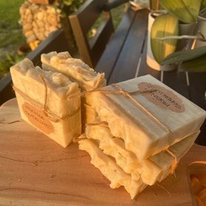 Handmade soap, artisan soap, natural soap. Moringa Tea and Sandalwood.
